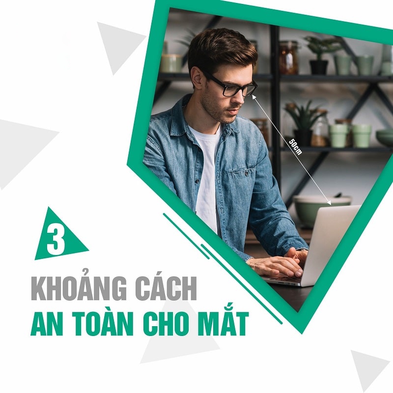 khoảng cách an toàn cho mắt