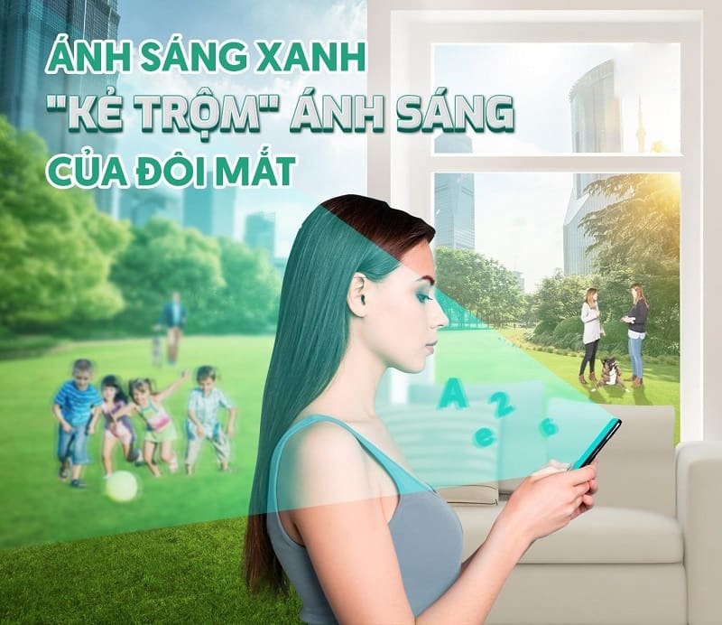 chảy nước mắt do ánh sáng xanh