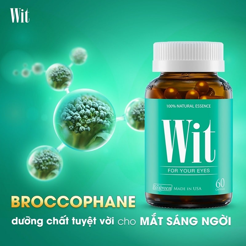 Sử dụng Wit giúp chống khô mắt và bảo vệ mắt khỏi những tác nhân gây viêm nhiễm