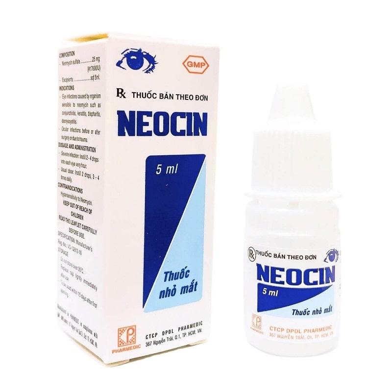Thuốc nhỏ mắt có kháng sinh Neocin