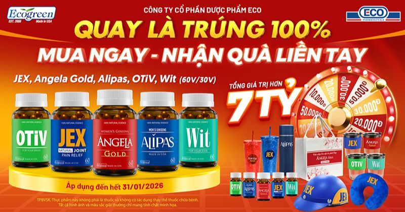 CHƯƠNG TRÌNH QUAY SỐ TRÚNG THƯỞNG 2025 CÙNG ECOPHARMA
