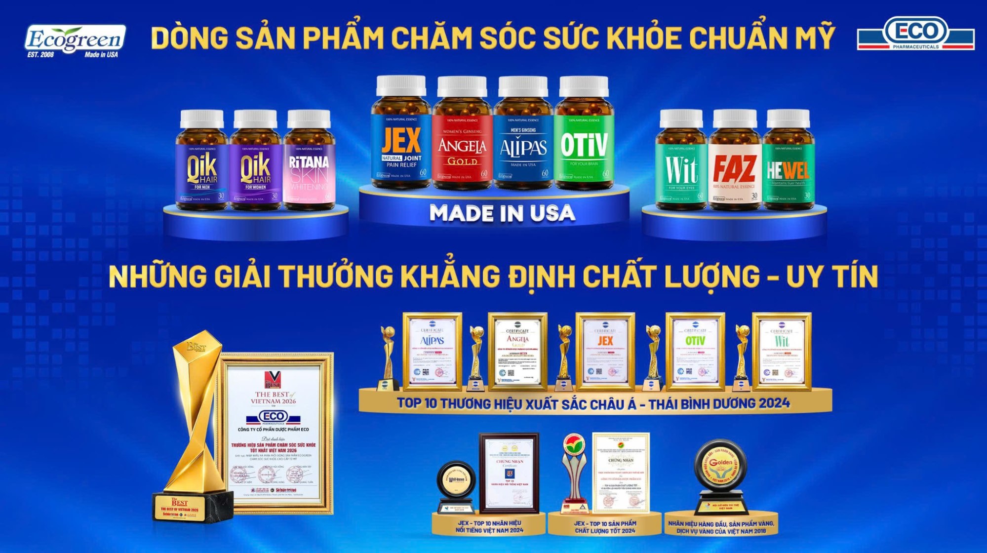 “Ông lớn” ngành Dược ECO: Hơn 15 năm khai mở sản phẩm sức khỏe công nghệ cao, chuẩn Mỹ
