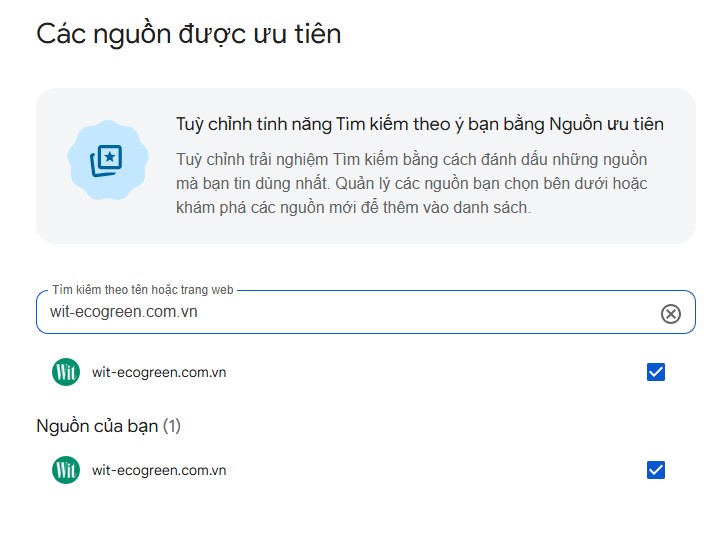 wit ecogreen trên google